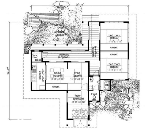 Japanese Traditional House Floor Plans, Traditional Japanese House Plans, Japanese House Layout, Japanese House Plan, Japanese House Floor Plans, Small Japanese House, Japan House Design, Japanese House Design, Japanese Home Design