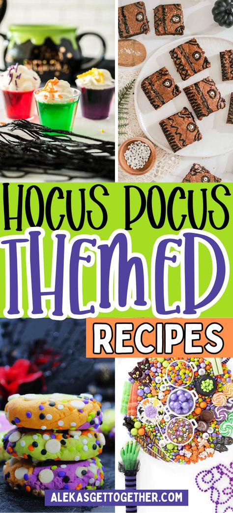 Hocus Pocus Dinner Ideas, Hocus Pocus Dessert Ideas, Hocus Pocus Food Ideas, Hocus Pocus Themed Food, Hocus Pocus Food, Hocus Pocus Party Food, Hocus Pocus Halloween Party, Hocus Pocus Movie, Movie Night Food