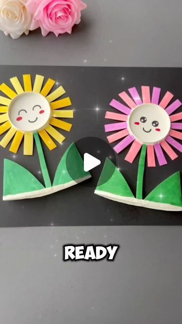 Paper Craft Ideas on Instagram: "Transform a simple paper cup into a vibrant sunflower with this easy DIY! Cut around the cup, leaving one small section uncut. Draw parallel and curved lines, then make a strategic cut as demonstrated in the video. Flip the cup and make cuts all around it. Finally, use yellow and green colors to bring your sunflower to life! 🌻✨" Paper Cup Activities, Paper Cup Art, Paper Cup Crafts For Kids, Paper Cup Flower, Color Paper Crafts, Sunflower Cup, How To Make Sunflower, Halloween Diy Paper, Paper Cup Crafts