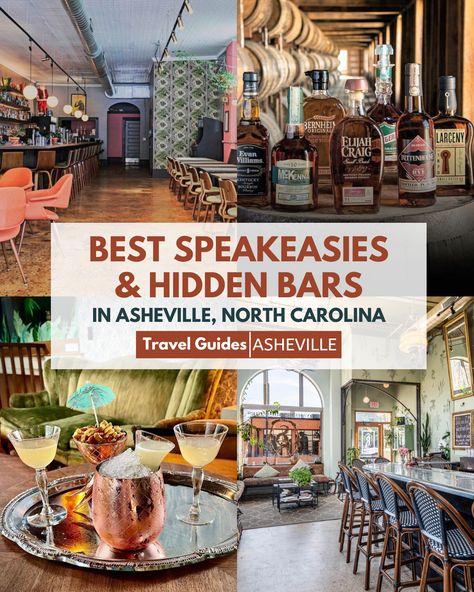 Your 2023 Guide To: The Best Speakeasies & Hidden Bars in Asheville, North Carolina — Travel Guides Asheville Ashville North Carolina, Asheville Restaurants, Hidden Bars, Fun Trips, Golden Pineapple, North Carolina Vacations, Private Flights, Dive Bars, Adventure Ideas