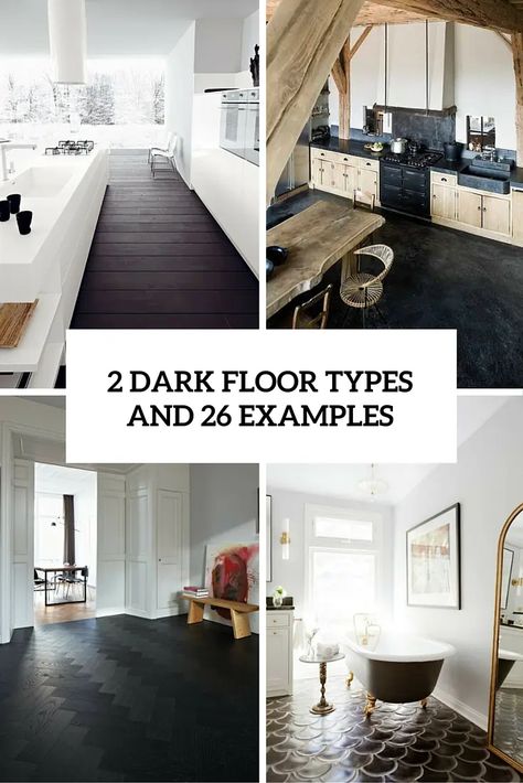 3 dark floor types and 26 examples cover Dark Floor House, Dark Vinyl Plank Flooring, Dark Floor Bathroom, Vinyl Flooring Living Room, Black Hardwood Floors, Dark Wood Floors Living Room, Dark Tile Floors, Black Laminate Flooring, Dark Flooring