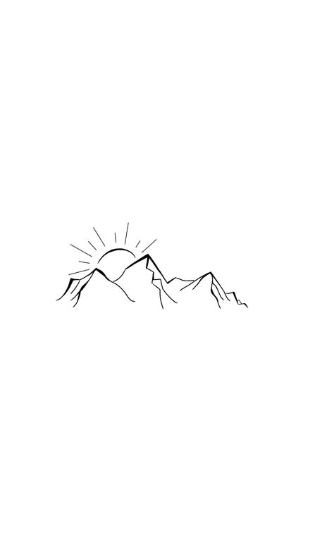 Tattoo Ideas Mountains Nature, Minimalist River Tattoo, Mountain Finger Tattoo, Hills And Valleys Tattoo, Mini Mountain Tattoo, Cow Tattoo Small Simple, Smokey Mountain Tattoo, Ups And Downs Tattoo, Tattoo Montagne