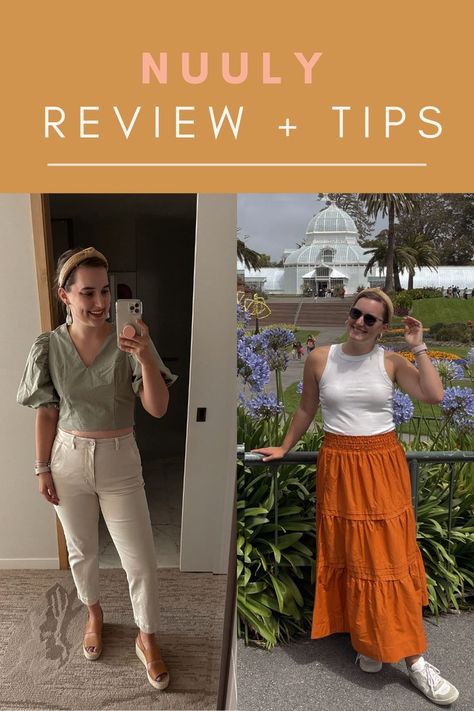 nuuly review, tips, and discount code Nuisances Casual, Nuuly Outfit Ideas, Nuuly Outfit, Review Tips, Clothing Subscription, Rent The Runway, Kinds Of Clothes, Discount Code, Worth It