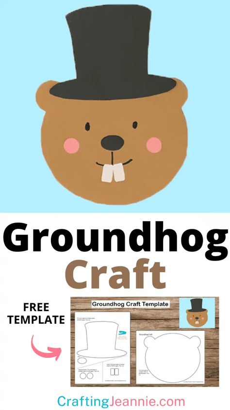 Ground Hogs Day, Ground Hog Day Crafts, Groundhog Craft, Kindergarten Groundhog Day, Groundhog Day Craft, Groundhog Activities, Preschool Groundhog, Ground Hogs, Preschool Valentines Activities