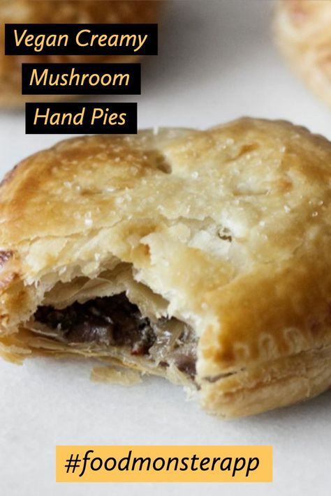 Check out this awesome vegan, plant-based, simple recipe on the Food Monster App! And don't forget to pin to your favorite board! Mushroom Hand Pies, Food Monster, Vegan Mushroom, Vegan Pie, Vegan Main Dishes, Savory Vegan, Vegan Sandwich, Hand Pies, Vegan Appetizers