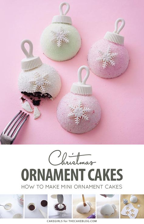 Christmas Ornament Cakes | The Cake Blog Christmas Dessert Decorating Ideas, Holiday Cake Pops Christmas, Ornament Cake Pops, Christmas Cakesicles Ideas, Christmas Mini Desserts, Fun Christmas Desserts, Christmas Cakesicles, Christmas Cake Pops Recipe, Christmas Dessert Gifts