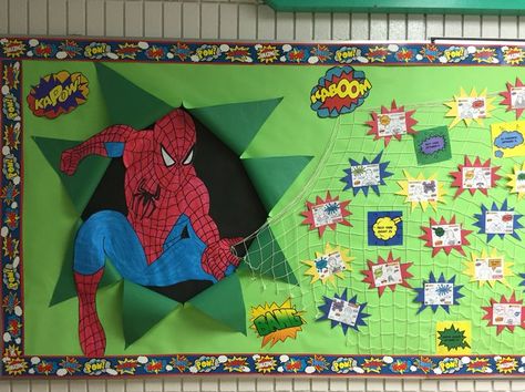 163 best images about Superhero Classroom Decorations on Pinterest ... Superhero Display Board, Super Hero Bulletin Boards Elementary, Classroom Superhero Theme, Spider Man Bulletin Board Ideas, Marvel Classroom, Superhero Display, Superhero School Theme, Superhero Bulletin Boards, Hero Classroom Theme