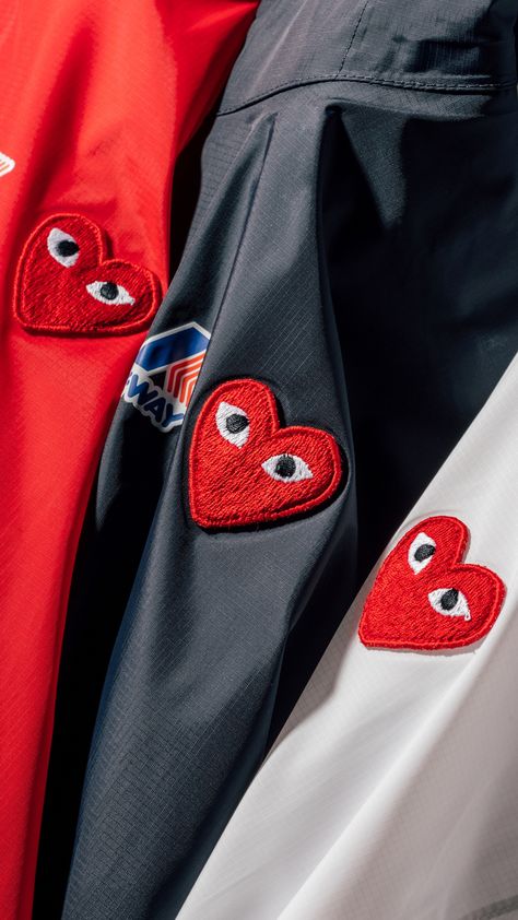 Just Arrived: Comme des Garcons PLAY x K-Way 🔥 Available now online. Shop Now: https://feature.com/collections/comme-des-garcons-play Converse Cdg Outfit, Comme Des Garcons Aesthetic, Commes Des Garcons Converse, Comme Des Garcons Outfit, Comme Des Garcons Wallpaper, Cdg Outfit, Come Des Garcons, Commes Des Garcons, Senior Jackets