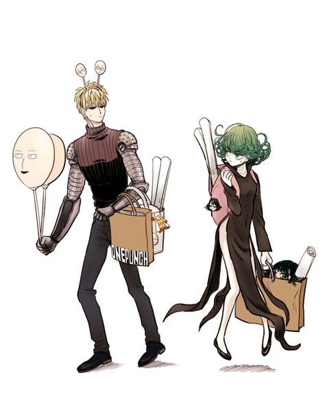 Genos & Tornado Saitama X Tatsumaki, Genos X Saitama, One Punch Man 3, One Punch Man 2, Caped Baldy, One Punch Man Funny, Tatsumaki One Punch Man, Saitama One Punch, Saitama One Punch Man