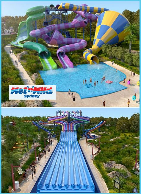 Wet n' Wild Sydney Australia water park coming soon. You can see a video preview of the park in the link http://newsplusnotes.blogspot.com/2012/09/all-details-on-wetnwild-sydney.html Cool Water Slides, Fun Water Parks, Water Park Rides, Water Theme Park, Pool Water Features, Water Parks, Parc D'attraction, Epic Fails Funny, Amusement Parks