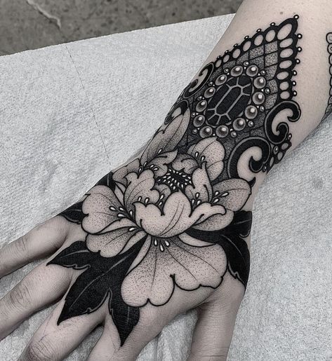 Mandala Hand Tattoos, Money Tattoo, Hand Tats, Hand Tattoos For Women, Wrist Tattoos For Women, Full Sleeve Tattoos, Sleeve Tattoos For Women, White Tattoo, Hand Tattoo