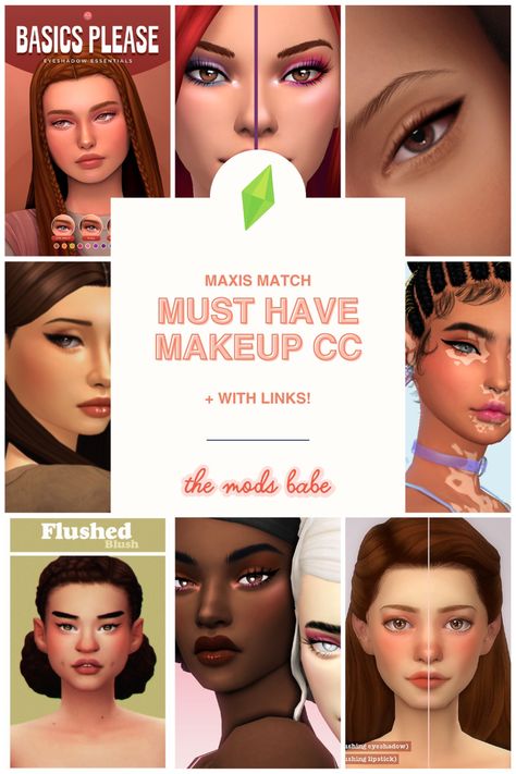 sims 4 cc sims 4 makeup cc #ts4cc #s4cc Cc Sims 4 Makeup, Sims 4 Makeup Cc, Crazy Eyeshadow, Sims 4 Makeup, Bronzer Makeup, Makeup Cc, Eyeliner Eyeshadow, My Sims, Makeup Bronzer