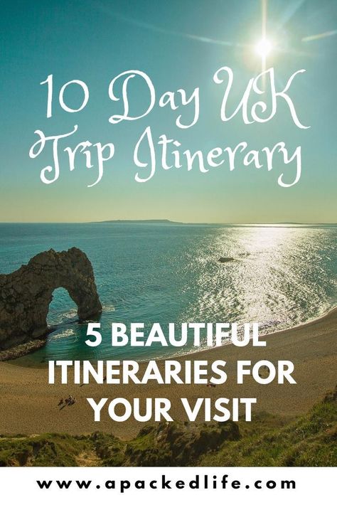 10 Day UK Trip Itinerary - 5 Beautiful Itineraries For Your Visit  - Whether you want to move at a fast pace or linger longer, we've got choices for you.  Plus a bonus that doesn't involve unpacking each night! #ukitinerary #uktrip #visituk 10 Days In The Uk, 10 Day Uk Itinerary, 1 Week Uk Itinerary, Uk Itinerary 10 Days, England Itinerary 10 Days, Uk Honeymoon, Visit England, Itinerary Ideas, Uk Trip