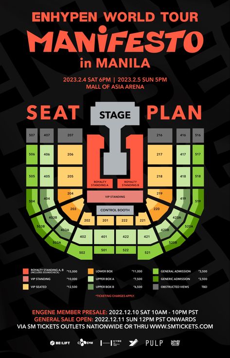 Enhypen Manifesto In Manila, Manifesto In Manila, Manifesto World Tour, Manifesto Concert, Enhypen Manifesto, Future Perfect, Seating Plan, The Philippines, World Tour