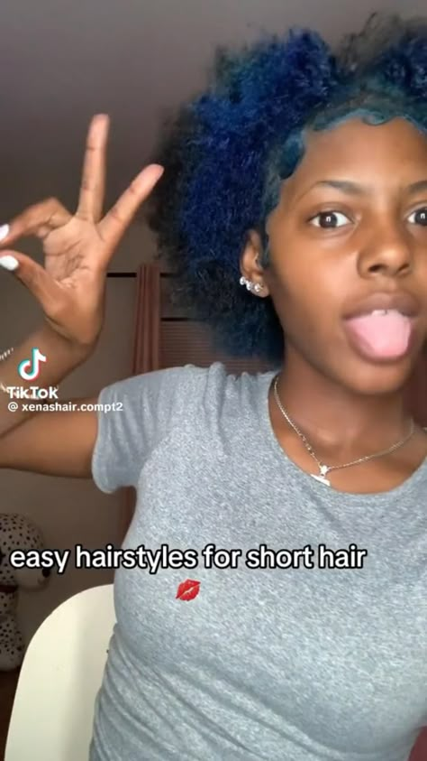 creds to @xenashair.compt2 on tiktok follow @inuellaa on pinterest for more natural hair pins like this 🫶 Hairstyle For Short Hair Natural, Styles To Do On Short Natural Hair, Quick And Easy Hairstyles Natural Hair, Hairstyles For Black Women 4c Hair, 4c Thick Natural Hairstyles, Cute Hairstyles For Short 4c Natural Hair Straight, Ways To Style Short 4c Natural Hair, Short Hairstyles For 4c Hair, Hairstyles To Do With Natural Hair 4c