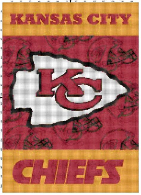 Cross Stitch Patterns For Fans Of The Kansas City Chiefs – Stitching Jules Kansas City Chiefs Cross Stitch Pattern, Kc Chiefs Cross Stitch Pattern, Kansas City Chiefs Craft, Kansas City Chiefs Logo, Mlb Logo, Chiefs Logo, Swedish Weaving, Blanket Ideas, Nfl Logo