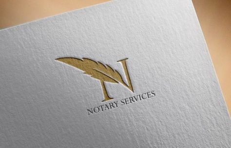 Notary Logo Ideas, Notary Logo, Notary Logo Design, Notary Public Logo Design, Notary Branding, Notary Public Business Names, Feather Logo Design Ideas, Legal Logo Design Lawyers, Law Firm Logo Design