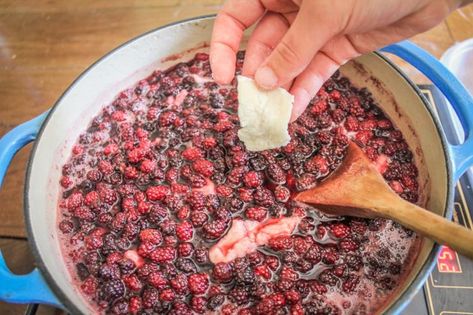 Grandma's Old Fashioned Blackberry Dumplings Recipe | Realtree Camo Blackberry Cobbler With Dumplings, Blackberry Dumplings Old Fashion, Wild Blackberry Recipes, Raspberry Dumplings, Berry Dumplings, Old Fashioned Blackberry Cobbler, Fruit Dumplings, Fried Pineapple, Blackberry Dumplings