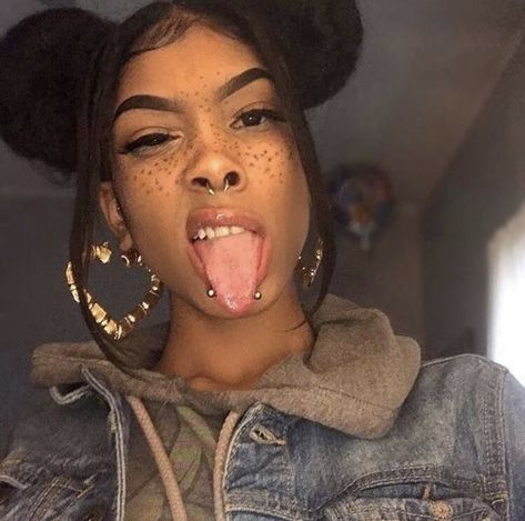 Snake Eyes Tongue Piercing, Two Nose Piercings, Nose Bridge Piercing, Snake Eyes Piercing, Tongue Piercings, Mouth Piercings, Double Nose Piercing, Double Tongue Piercing, Eye Piercing