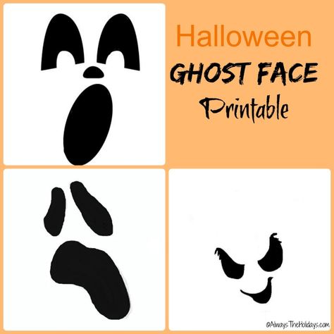 Halloween ghost face printable Ghost Face Printables Free, Ghost Face Stencil, Ghost Faces Ideas, Ghost Costume Sheet, Ghost Costume Kids, Face Printable, Halloween Doodles, Clever Halloween, Face Stencils