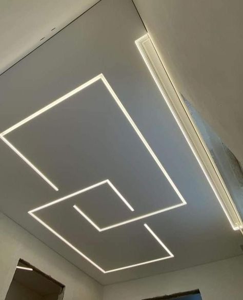 Pop Design For Hall, False Ceiling Design Ideas, Simple False Ceiling Design, Profile Light, Luxury Ceiling Design, Gypsum Ceiling Design, Simple Ceiling Design, False Ceiling Designs, Plafon Gypsum