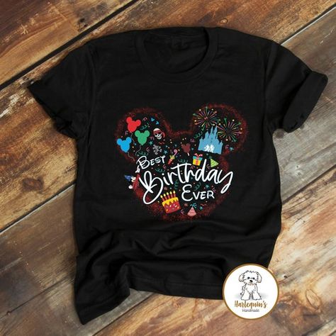 Disney Tshirts Birthday, Disney Birthday Shirt Ideas, Disney Birthday Trip Shirts, Disneyworld Birthday Outfit, Disney Bday Shirt, Disney Family Bday Shirts, Disney Christmas Birthday Shirt, Birthday Disney Shirts For Family, Group Disney Shirts Birthday