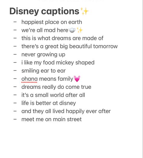 Disneyland Post Captions, Captions For Disneyland Pictures, Caption For Park Pictures, Disney Trip Quotes, Disney Birthday Captions Instagram, Magic Kingdom Captions Instagram, Disney Photo Dump Captions, Disney Princess Captions For Instagram, Captions For Disney Pictures