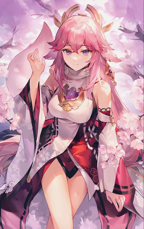 Persona Anime, Yae Miko, Cute Fox, The Legend Of Zelda, Girl Drawing, Anime Style, Anime Images, Anime Character, Genshin Impact