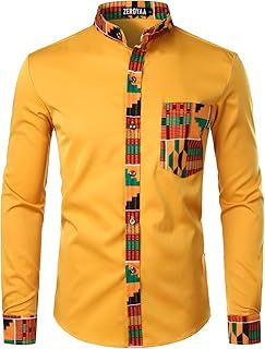 Latest African Wear For Men, African Print Shirt, Nigerian Men Fashion, African Wear Styles For Men, Mandarin Collar Shirt, Latest African Men Fashion, African Dresses Men, African Shirts For Men, African Dashiki