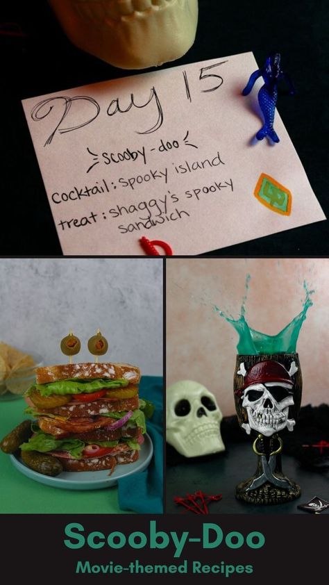 scooby-doo recipes Scooby Doo Movie Night, Shaggy Sandwich, Spooky Scooby Doo, Scooby Halloween, Sandwich Recipes Dinner, Scooby Doo Snacks, Themed Dinners Ideas, Spooky Island, Snack Pairings