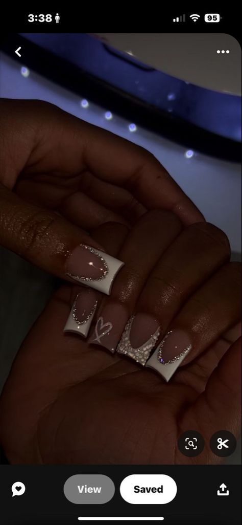 Nails French Tip With Glitter, French Tip Nails With Glitter Line, French Tips With Glitter Line, French Tip With Glitter Line, French Tip Nails With Glitter, Short Acrylic Nails French, Short Acrylic Nails French Tip, French Tip With Glitter, Acrylic Nails French Tip