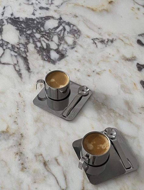 Blue Interior Aesthetic, Espresso Aesthetic, Coffee Luxury, Vintage Minimalism, Weekend Aesthetic, Collagen Coffee, Marble Aesthetic, Blue Mustang, Silver Aesthetic