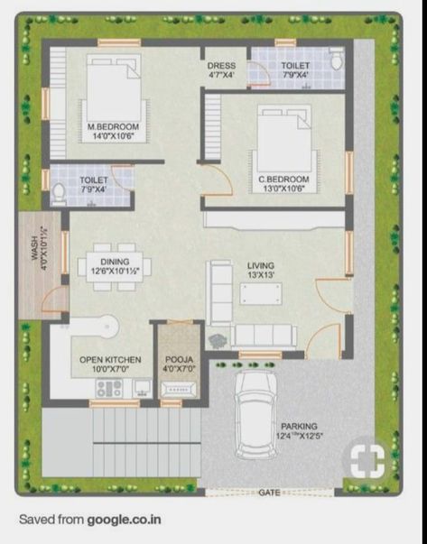 30x50 House Plans East Facing, 40x30 House Plans, 30x50 House Plans, House Structure, 30x40 House Plans, Barn Homes Floor Plans, Duplex Floor Plans, 2bhk House Plan, House Plans With Pictures