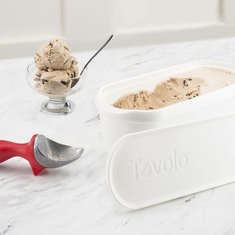 Amazon.com: Tovolo Glide-A-Scoop Ice Cream Tub, White - 2.5 Quart: Kitchen & Dining Ice Cream Tub, Freezer Bag Ice Cream, Ice Cream Storage Containers, Ice Cream Tub Packaging, Ice Cube Tray Silicone, Ice Cream Tubs, Freezer Containers, Ice Cream Scoops, Freezer Burn