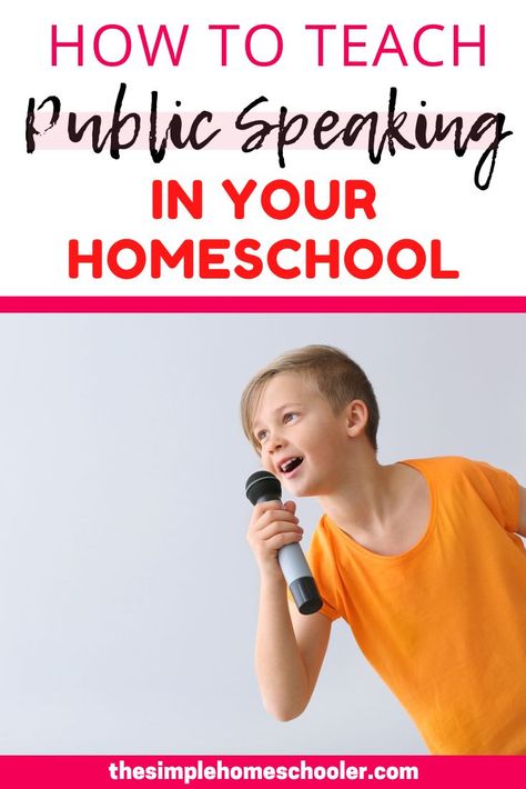 How to Teach Public Speaking in your Homeschool! When to start, how to introduce it, top tips, and ways to incorporate public speaking in your homeschool! Public Speaking Games, Public Speaking Activities, 4h Ideas, Homeschool Middle School, Speech And Debate, Speaking Tips, Public Speech, Lds Lessons, Public Speaking Tips