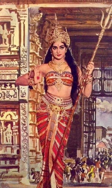 Shakti Goddess, Retro Bollywood, Indian Goddess, Vintage India, Sacred Feminine, Indian Woman, Vintage Bollywood, Indian Aesthetic, Durga Goddess