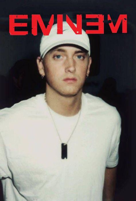 Eminem wearing white poster Eminem in red Eminem Prints For Walls, Room Posters Eminem, Eminem Pics For Wall, Eminem Music Poster, D12 Poster, Eminem Poster Aesthetic, Eminem Album Cover, Eminem Cover, Eminem 90s