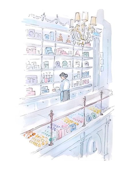 Lina Nordin Gee on Instagram: “The pastel heaven that is @maisonladuree 🍰 Can you tell I’ve had a sweet tooth today? 😊💕 . . . . . #parisianpostcards #laduree…” Lina Nordin Gee, Paris Cafe, Sketchbook Pages, Post Cards, Pastel Aesthetic, Sweet Tooth, Sketch Book, Pastel, Holiday Decor