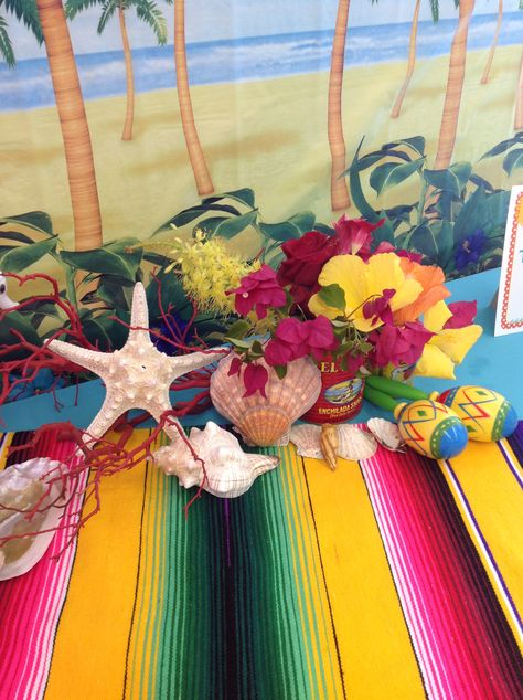 Mexican Beach Theme Mexican Beach Party Theme, Mexican Beach Party, Mexican Backyard, Backyard Fiesta, Mexican Riviera, Party Decorations Diy, Riviera Wedding, Texas Beaches, Mexican Beach