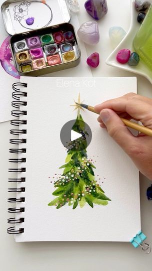 207K views · 4.7K reactions | Simple Watercolor Card 🎄 #tallerdearte #details #watercolor #acuarela #acuarelasobrepapel #arttherapy | Crea con el búho Painting Christmas Cards Watercolors, Loose Watercolor Christmas Cards, Diy Christmas Cards Handmade Watercolor, Diy Painted Christmas Cards, Simple Christmas Watercolor Ideas, Easy Christmas Watercolour Painting, Christmas Watercolor Tutorial, Holiday Watercolor Cards, Watercolor Christmas Balls