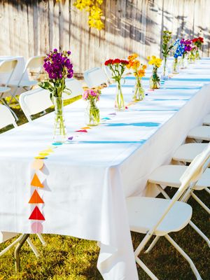 Elegant Rainbow Party, Rainbow Tablescape, Bridal Shower Rainbow Theme, Rainbow Baby Shower Centerpieces, Colorful Baby Shower Theme, Bright Color Baby Shower Ideas, Baby Shower Rainbow Theme, Rainbow Baby Shower Ideas, August Baby Shower