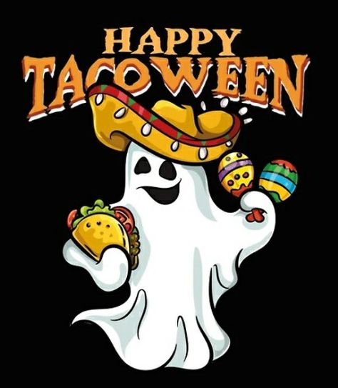 Halloween Taco Tuesday, Spooky Tacos, National Taco Day October, Halloween Tacos, Taco Tuesday Quotes, Acrylic Sketchbook, Taco Wallpaper, Taco Images, Taco Cartoon