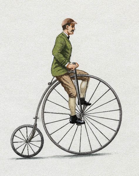 Penny Farthing Bicycle Drawing, Redraw Challenge, Art Overlay, Punk Illustration, Old Fashioned Bicycle, Bicycle Drawing, Penny Farthing Bicycle, Bicycle Photography, Bicycle Illustration