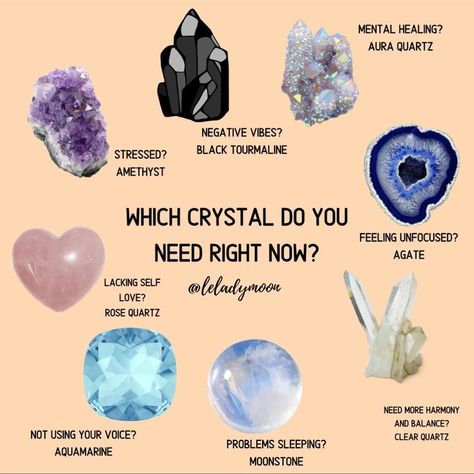 2,847 Likes, 69 Comments - Ally🌛 Etsy📿 Crystals💎 Magic🔮 (@leladymoon) on Instagram: “Which crystal do you need right now?💎🌙 . F O L L O W ➡️ @leladymoon 🌸 . Tap the link in bio for…” Energy Stones Crystal Healing, Crystals Magic, Transmutation Circle, Crystal Healing Chart, Mental Healing, Charge Crystals, Earth Gift, Essential Oils Herbs, Crystal Guide