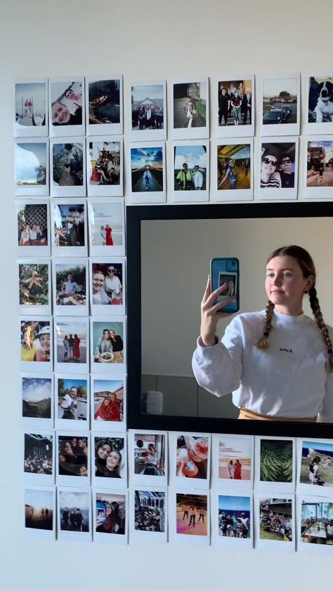 Just a hump day afternoon #nz #instax #polaroid #pinterestaesthetic #ootd #mirror #uni #diy #photos #fyp Mirror With Polaroids Around It, Ootd Mirror, Polaroid Diy, Instax Polaroid, Cool Room Designs, Instax Photos, Desk Mirror, White Mirror, Diy Mirror