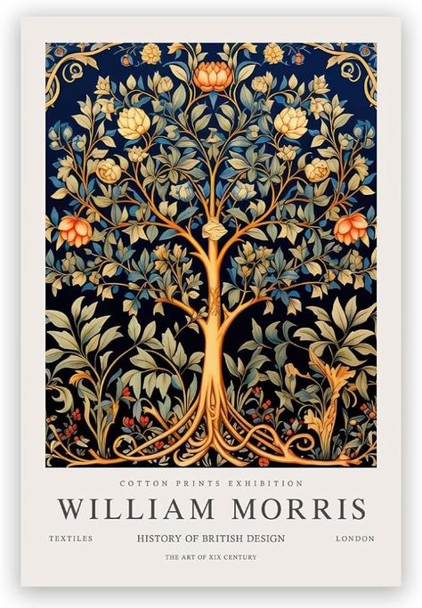 Amazon.com: YdNextelior William Morris Tree of Life Wall Art William Morris Print William Morris Poster Vintage Wall Art Textiles Art Tree Poster Canvas 12x18inch Unframed, style-2: Posters & Prints Tree Of Life Wall Art, William Morris Poster, Textiles Art, Wall Art Tree, Morris Print, Tree Poster, Art Textiles, William Morris Art, Art Tree