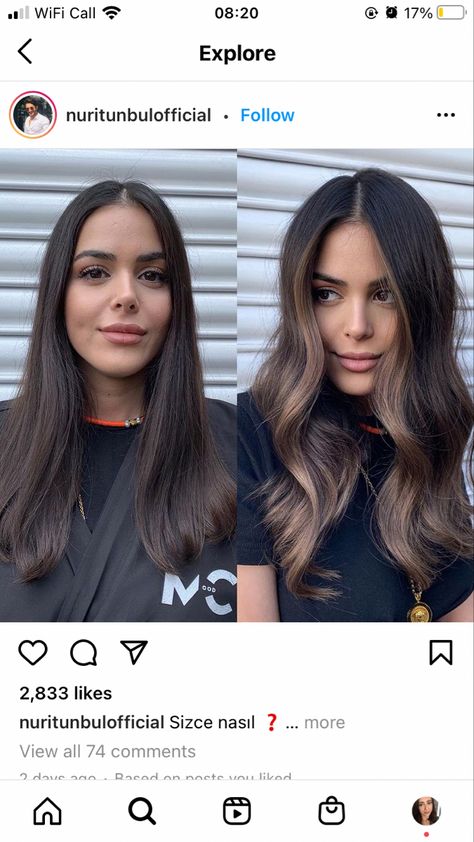 Babylights Brunette Before And After, Dark Hair Light Face Frame, Balayage Hair Short Brown, Hair Contouring Black Hair, Accent Balayage Brunettes, Babylights For Brunettes, Brunette Hair Melt, Made And Taylored Hair, Babylights On Brunette Hair