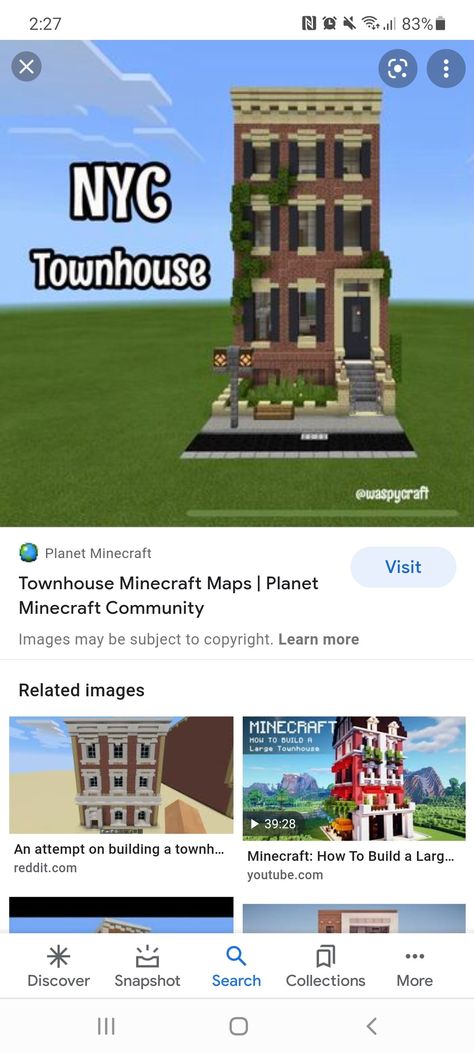 Minecraft Town, Nyc Townhouse, Minecraft Houses, Minecraft, Planets, Building, Outdoor Decor, Pins, Quick Saves