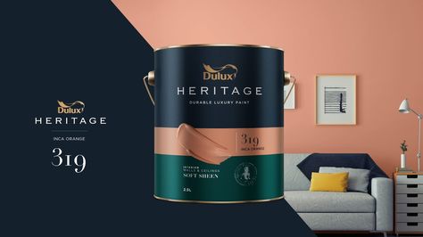 Dulux Heritage (Concept) on Packaging of the World - Creative Package Design Gallery Paint Color Swatches, Luxury Paints, Dulux Heritage, Paint Buckets, Dog Icon, Retail Design Blog, Creative Packaging Design, Creative Packaging, Travel Design