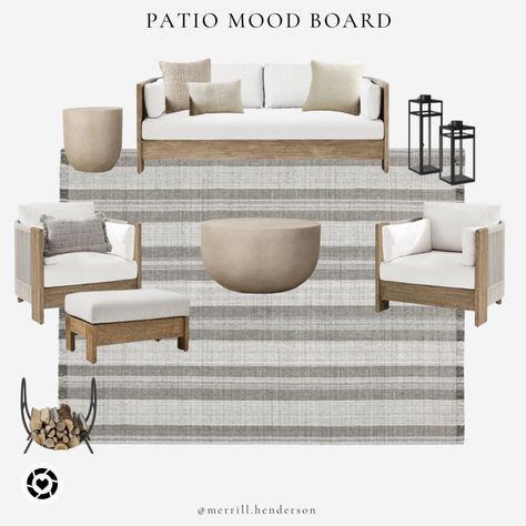 Light Wood Patio Furniture, Covered Porch Furniture, Neutral Patio Furniture, Outdoor Upholstered Furniture, Outdoor Patio Mood Board, Concrete Patio Furniture Ideas, Outdoor Furniture Trends 2023, Gray Outdoor Patio Furniture, Crate And Barrel Outdoor Furniture